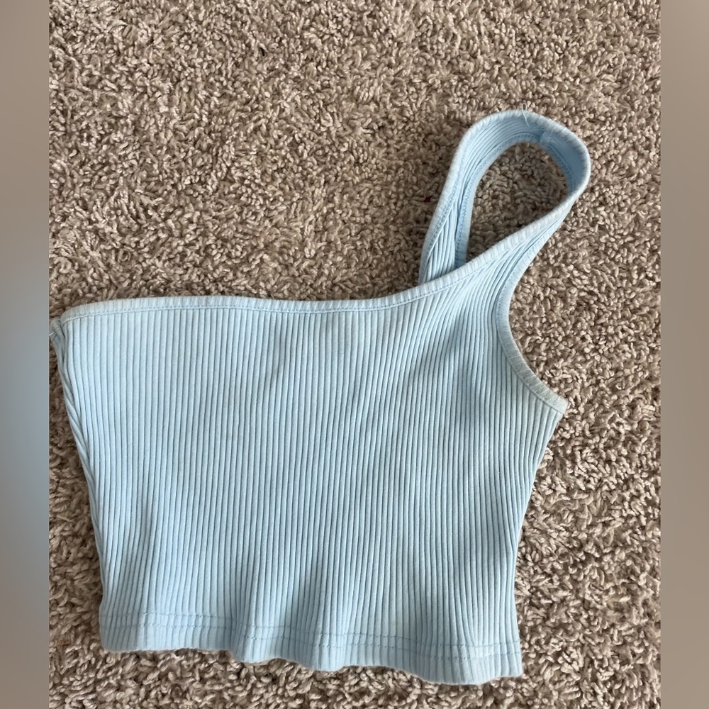 SHEIN one shoulder crop tank